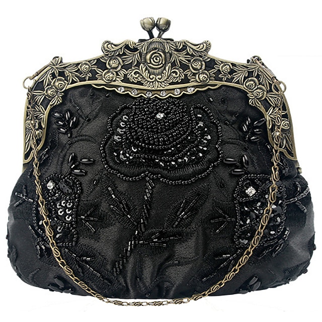  pochette da donna borsa a mano borsa da sera ricamata con perline per la festa nuziale serale