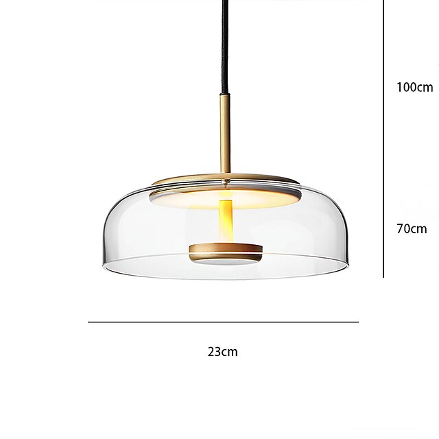 Lights & Lighting Pendant Lights | Nordic Style Pendant Light LED Island Light Glass Modern Bar Living Room Dining Room Bedroom 