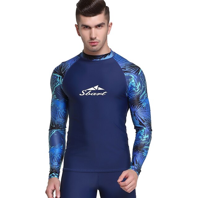  SBART Men's Rash Guard UV Sun Protection UPF50+ Breathable Long Sleeve Sun Shirt Swimming Surfing Beach Water Sports Autumn / Fall Spring Summer / Stretchy / Quick Dry / Lightweight / Quick Dry