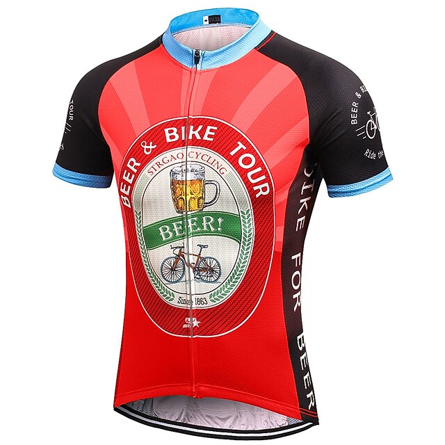 21Grams Men's Cycling Jersey Short Sleeve Bike Jersey Top with 3 Rear ...