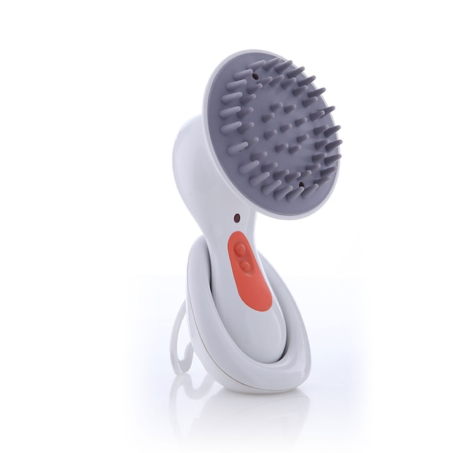  Masajeador de cabeza vibrante eléctrico masajeador de cuero cabelludo con botón pulsador peine de masaje para el cuidado de la salud