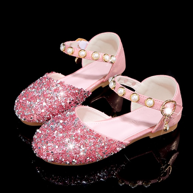 Shoes & Bags Kids Shoes | Girls Flats Flower Girl Shoes Princess Shoes School Shoes Rubber PU Little Kids(4-7ys) Big Kids(7years