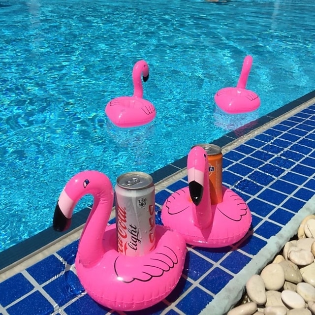  pool flydere,5/10/15/20 stk tropisk flamingo fest dekoration flyder oppustelig drink kopholder have pool hawaii fest hawaiisk legetøj event fest forsyninger, oppustelig til poolcandy