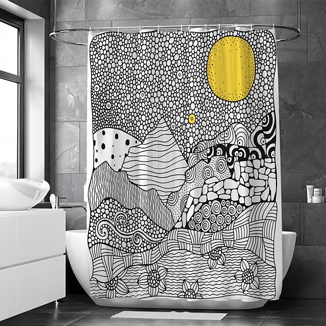 Home & Garden Bath Accessories | Waterproof Fabric Shower Curtain Bathroom Decoration and Modern and Abstract 70 Inch - ZG28174