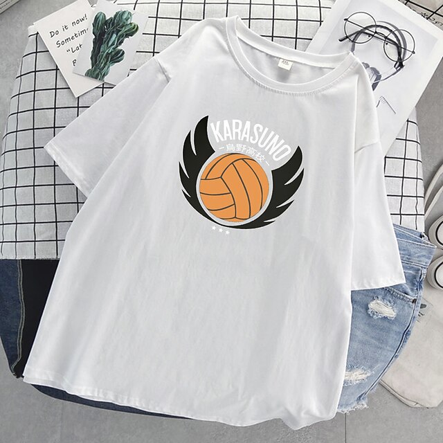 Toys & Hobbies Cosplay & Costumes | Inspired by Haikyuu Cosplay Cosplay Costume T-shirt Polyester / Cotton Blend Print T-shirt F