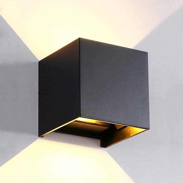  led udendørs væglampe justerbar strålevinkel 10w op og ned lys led udendørs vandtæt væglampe grå sort væglampe led ip65 vandtæt 1050lm ac85-265v