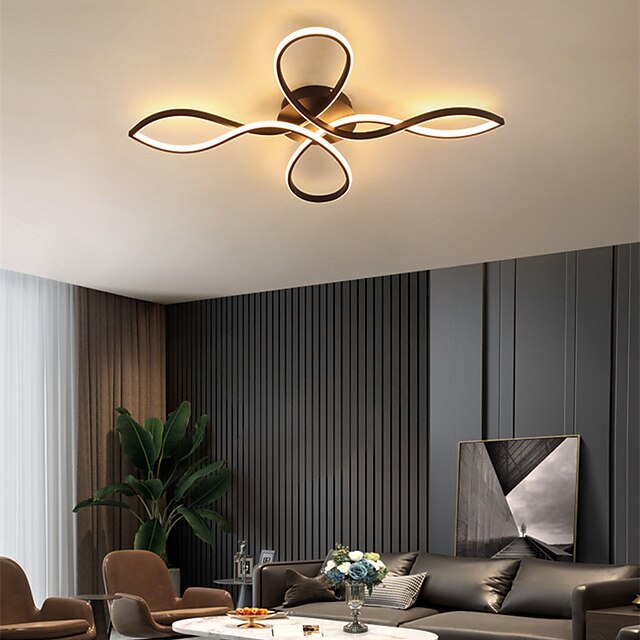  led taklampe svart gull 68 cm flush mount lys aluminium kunstnerisk stil moderne stil stilig 110-120v 220-240v