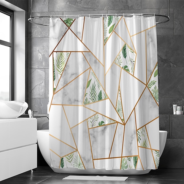 Home & Garden Bath Accessories | Waterproof Fabric Shower Curtain Bathroom Decoration and Modern and Geometric 70 Inch - QJ36801