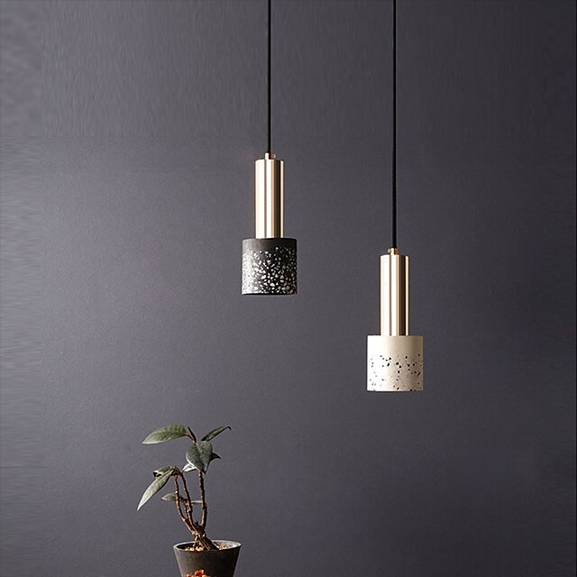 Lights & Lighting Pendant Lights | LED Pendant Light Bedside Light Modern Black White Pink Synthetic Aquamarine Ear Cuff Vintage