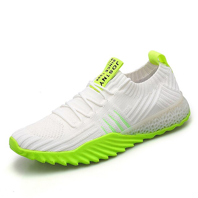 Mujer Zapatillas de deporte Zapatos Flyknit Zapatos blancos Tacón Plano  Dedo redondo Botines Botines Malla Con Cordón Bloques Rosado y Blanco  Blanco y Verde Negro / Amarillo 8614733 2022 – $27.13