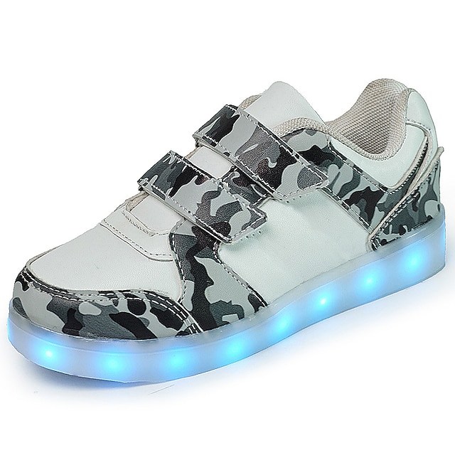  Pojkar Sneakers LED Komfort Lysande skor PU Lilla barn (4-7år) Stora barn (7 år +) Självlysande Vit Svart Grön Höst