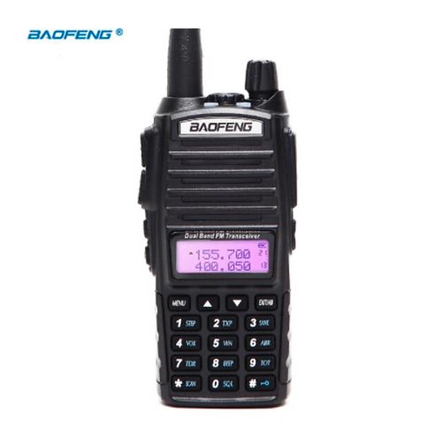  baofeng uv-82 uhf / vhf 400-480 136-174mhz 8w banda dual código ani dsp radio bidireccional walkie talkie de mano interfono pantalla lcd banda dual con iluminación de linterna