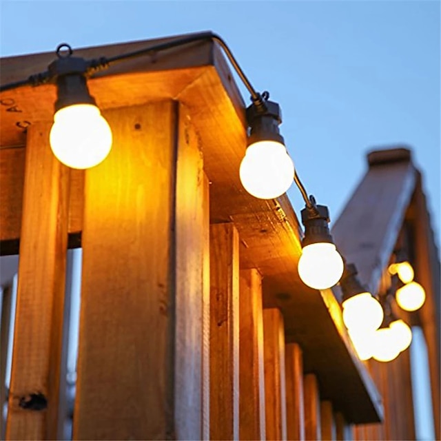  led g50 bulb lamp waterproof 5m led string light outdoor fairy lamp garden patio wedding christmas cafe decoration ac 110v 220v eu us plug