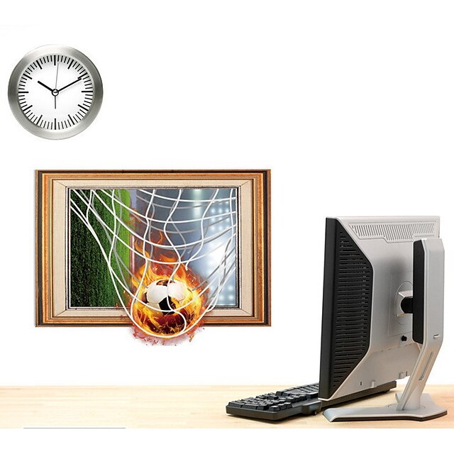 Home & Garden Home Decor | creative 3d world cup three-dimensional football broken net wall stickers living room bedroom home de