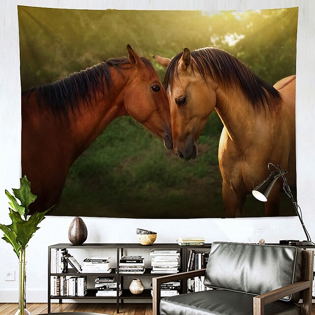 Home & Garden Home Decor | Wall Tapestry Art Decor Blanket Curtain Hanging Home Bedroom Living Room Decoration Polyester Horse -