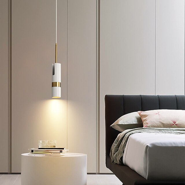 Lights & Lighting Pendant Lights | LED Pendant Light Modern Bedside Light Black White Gold 6 cm Single Design Metal Electroplate