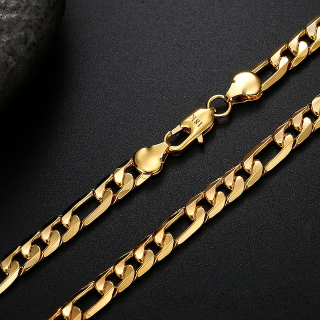 Shoes & Bags Fashion Accessories | Chain Necklace Beaded Necklace Chains Mens Geometrical Gold Plated Precious Fashion Rock Cool