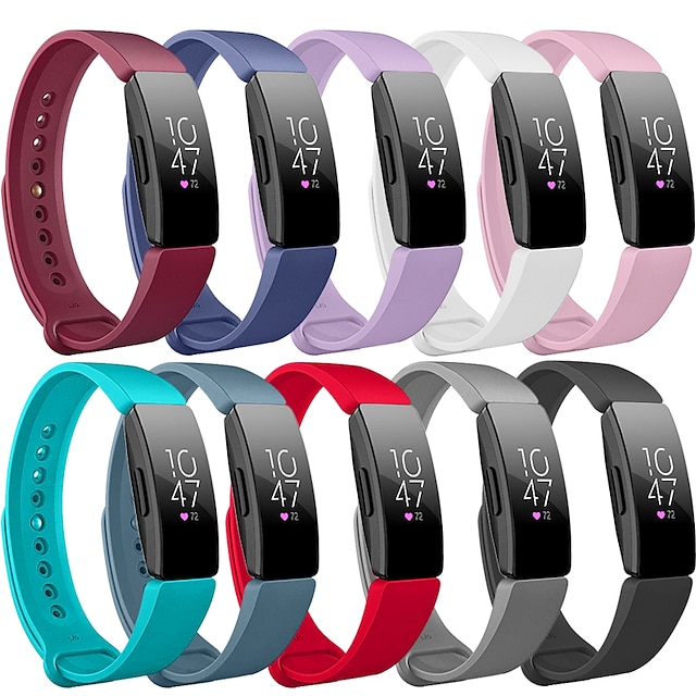  Klokkerem til Fitbit Inspire 2 / Inspire HR / Inspire Ace 2 Silikon Erstatning Stropp Myk Pustende Sportsrem Armbånd