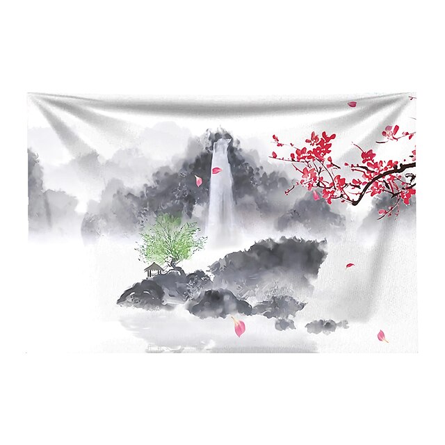 Home & Garden Home Decor | Chinese Style Ink Painting Style Wall Tapestry Art Decor Blanket Curtain Hanging Home Bedroom Living 