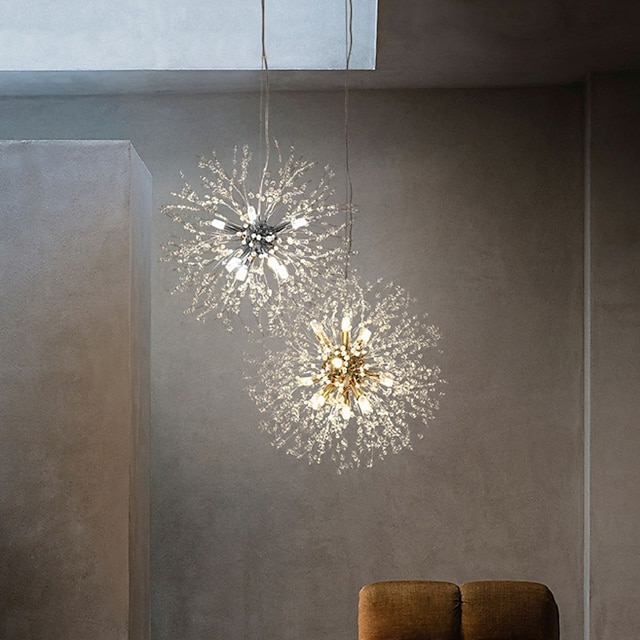  led-riippuvalaisin kristallikruunu 9-valo kromi ilotulitus moderni sputnik kattokruunu kattovalaisin olohuone ruokasali ja makuuhuone