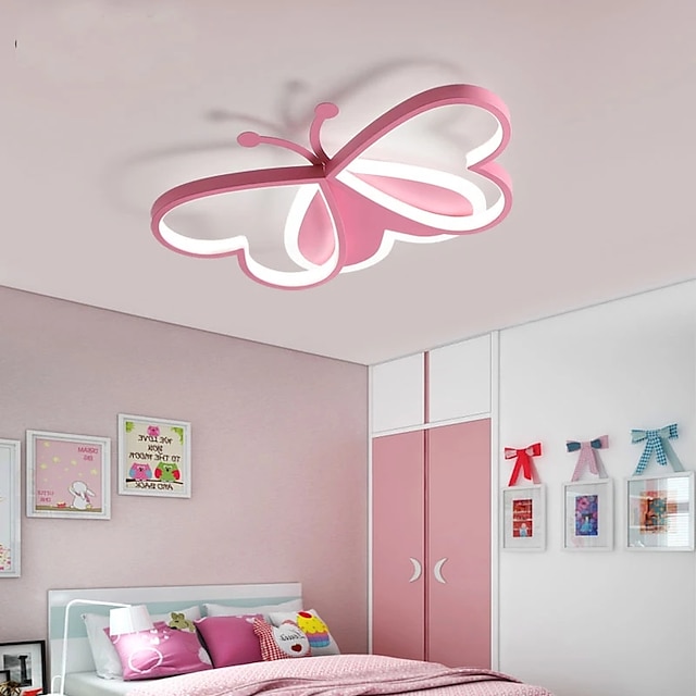  plafonnier led 50 cm cercle design encastré lumières métal style artistique finitions peintes élégantes design papillon moderne chambre d'enfant chambre d'enfant 220-240v