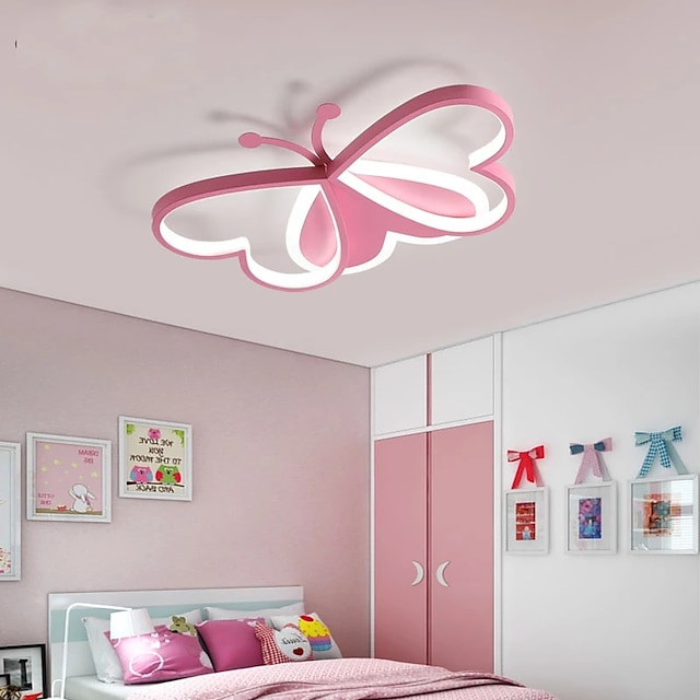  plafoniera led 50 cm cerchio design luci da incasso metallo stile artistico elegante finiture verniciate moderno design farfalla cameretta cameretta bambini 220-240v