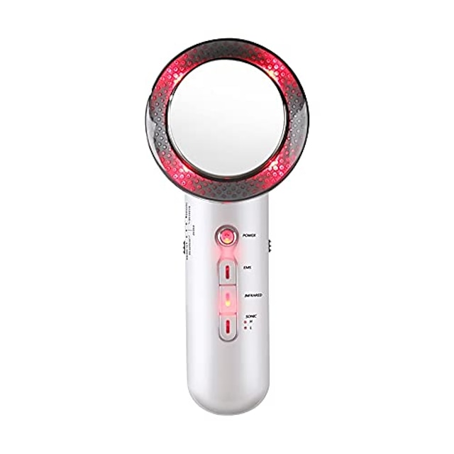  3-IN-1 Ultrasonic Cavitation Machine EMS Fat Burner Infrared Therapy Body Slimming Massager Cellulite Weight Loss Skin Tighten Handheld Beauty Cellulite Massager Device for Belly Waist Arm Leg Hip