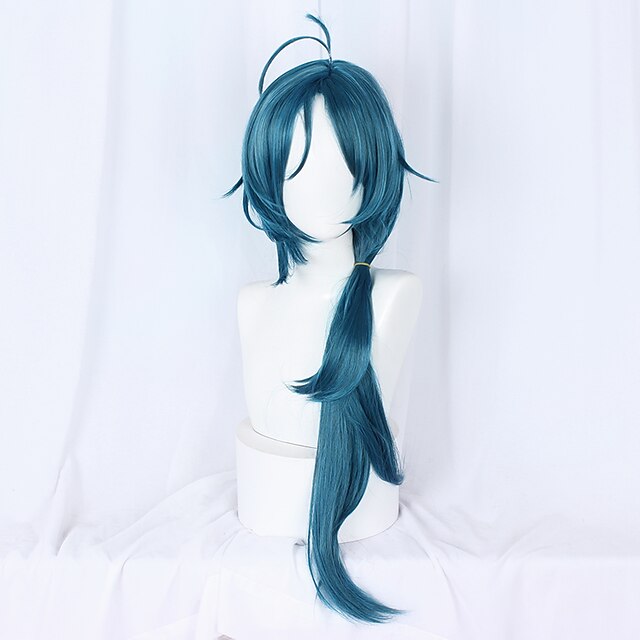 

Cosplay Cosplay Cosplay Wigs Unisex Side bangs 80 inch Heat Resistant Fiber Dry Blue Adults' Anime Wig