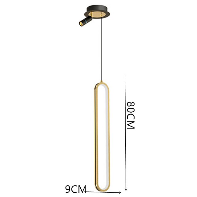 Lights & Lighting Pendant Lights | LED Pendant Lights With Spotlight Black Gold 40/60/80 cm Single Design Pendant Light Aluminum