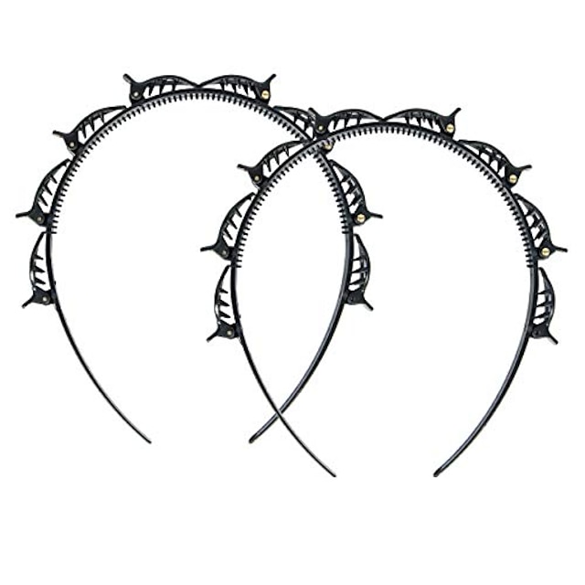 Beauty & Hair Health & Personal Care | 2 pack double bangs hairstyle hairpin headband, double layer twist plait headband hair to