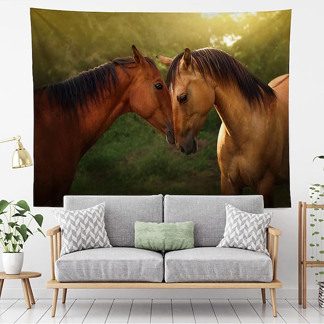 Home & Garden Home Decor | Wall Tapestry Art Decor Blanket Curtain Hanging Home Bedroom Living Room Decoration Polyester Horse -