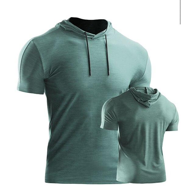 Sports & Outdoors Running, Jogging & Walking | Mens Short Sleeve Running Shirt Cropped hoodie / Crop hoodie Crop Tee Street Athl