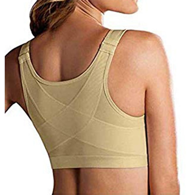  Edessä sulkeutuva täysin peittävä selkänoja tukevat asentoa korjaavat naisten rintaliivit