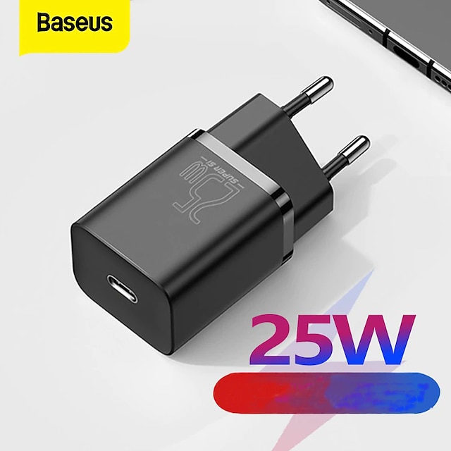  BASEUS 25 W Putere de ieșire USB C Încărcător PD Încărcător rapid Incarcator de telefon Încărcător GaN Încărcător pentru laptop Încărcător Portabil Portabil cu cablu Încarcator Rapid Pentru iPad