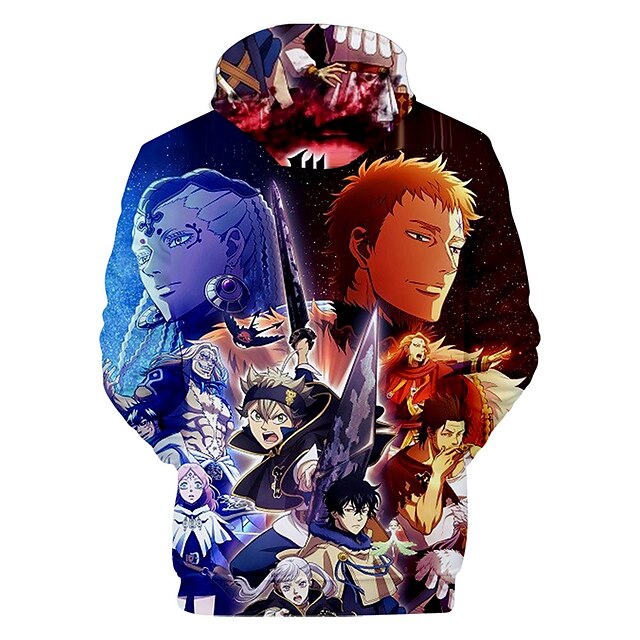 Toys & Hobbies Cosplay & Costumes | Inspired by Black Clover Cosplay Cosplay Costume Hoodie Polyester / Cotton Blend 3D Printing