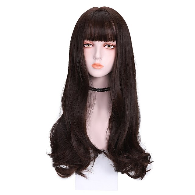  Yiwu Factory New Product Japan and South Korea Wig Female foreign Trade Long Curly Hair Chemical Fiber Matte High Temperature Silk Wig Headgear Wholesale