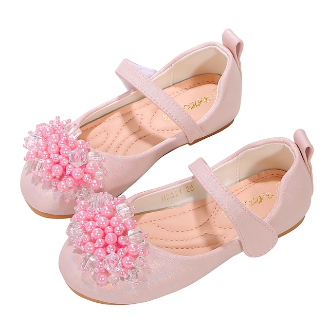 Shoes & Bags Kids Shoes | Girls Flats Mary Jane Flower Girl Shoes Princess Shoes School Shoes Rubber PU Little Kids(4-7ys) Big K