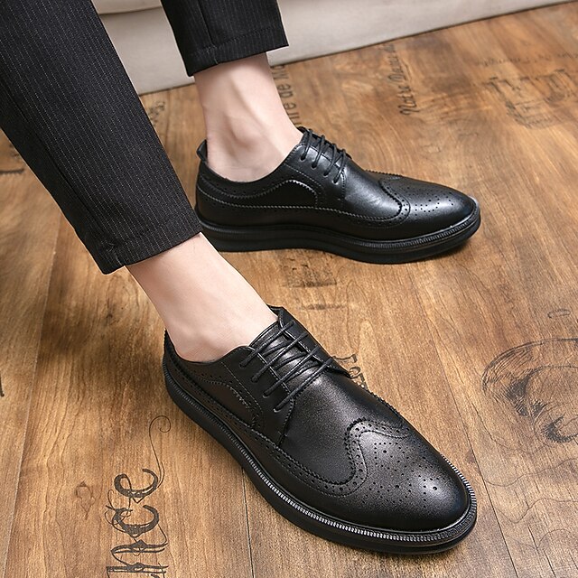 Men's Oxfords Derby Shoes Formal Shoes Brogue Dress Shoes Walking