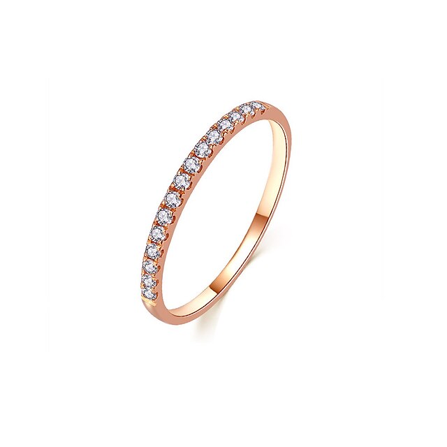 Shoes & Bags Fashion Accessories | oro leoni 14k rose gold anniversary band for women. hand set with fifteen brilliant round cub