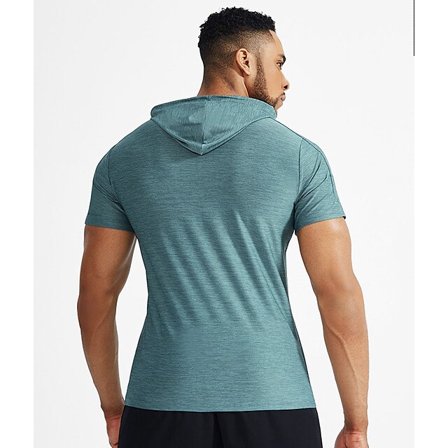 Sports & Outdoors Running, Jogging & Walking | Mens Short Sleeve Running Shirt Cropped hoodie / Crop hoodie Crop Tee Street Athl