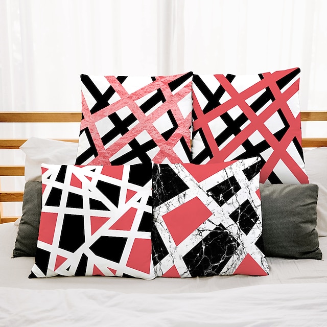 Home & Garden Home Decor | Double Side Cushion Cover 1PC Soft Geometric Decorative SquarePillowcase for Sofa bedroom Car Chair S