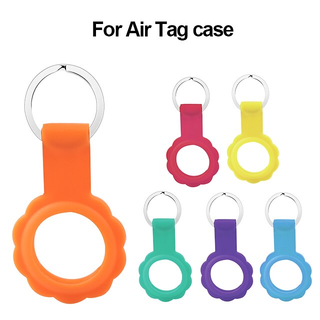 Phones & Accessories Phone Cases & Covers | Case for Airtag Portable Silicone Skin Cover Protective Case with Keychain for Airta