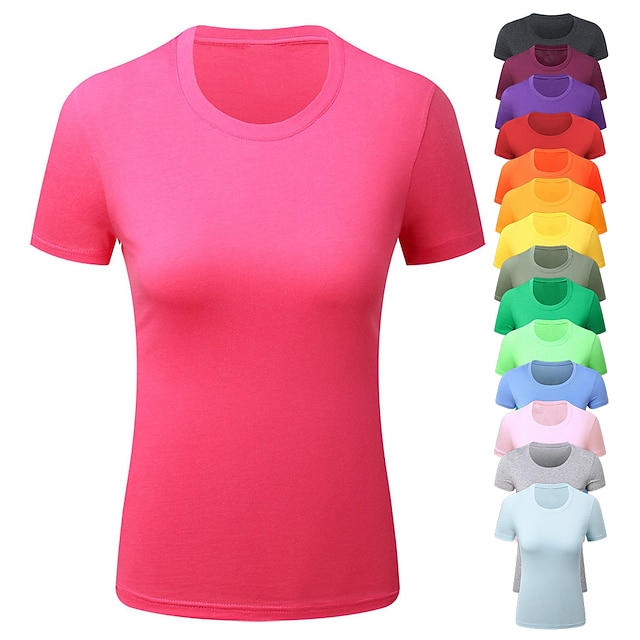 

Women's T shirt Hiking Tee shirt Short Sleeve Tee Tshirt Top Outdoor Quick Dry Lightweight Breathable Sweat wicking Spring Summer Maroon Light Pink Light Blue Fishing Climbing Camping / Hiking