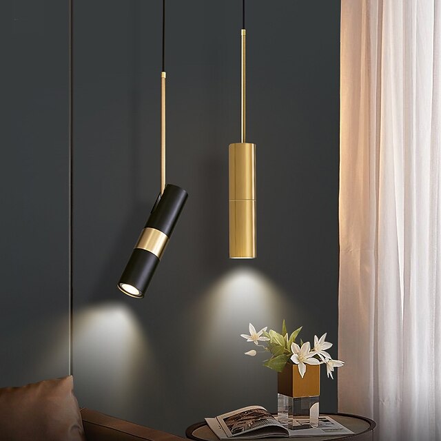 Lights & Lighting Pendant Lights | LED Pendant Light Modern Bedside Light Black White Gold 6 cm Single Design Metal Electroplate