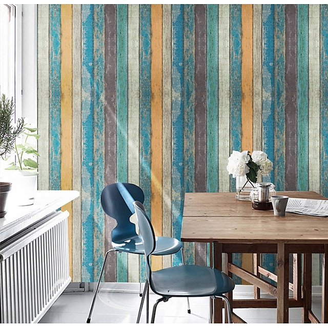  Wallpaper Wall Covering Sticker Film Peel and Stick Removable Wood Grain Vinyl PVC Home Décor 1000*45cm
