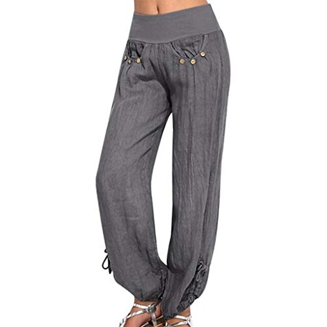  listha casual soft yoga harem pants women high waist sports loose baggy trousers d gray