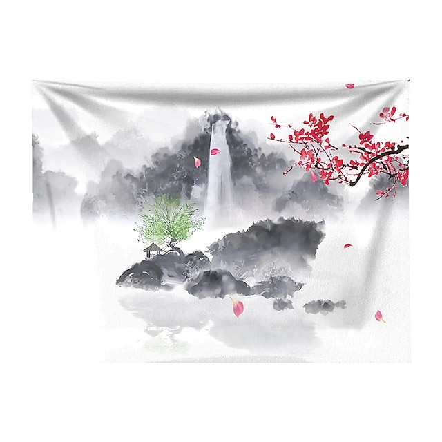 Home & Garden Home Decor | Chinese Style Ink Painting Style Wall Tapestry Art Decor Blanket Curtain Hanging Home Bedroom Living 