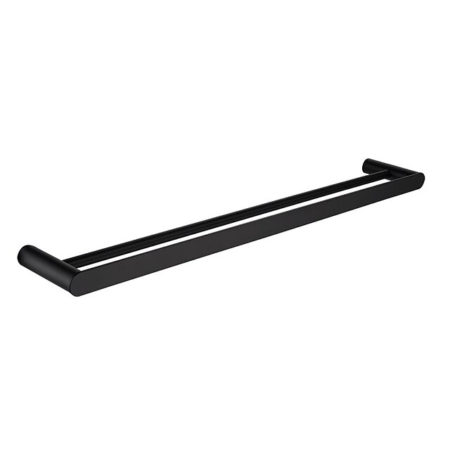 Multifuntion Towel Bar New Design Stainless Steel 2-tower Bar Wall Mounted for Bathroom Black 1pc2