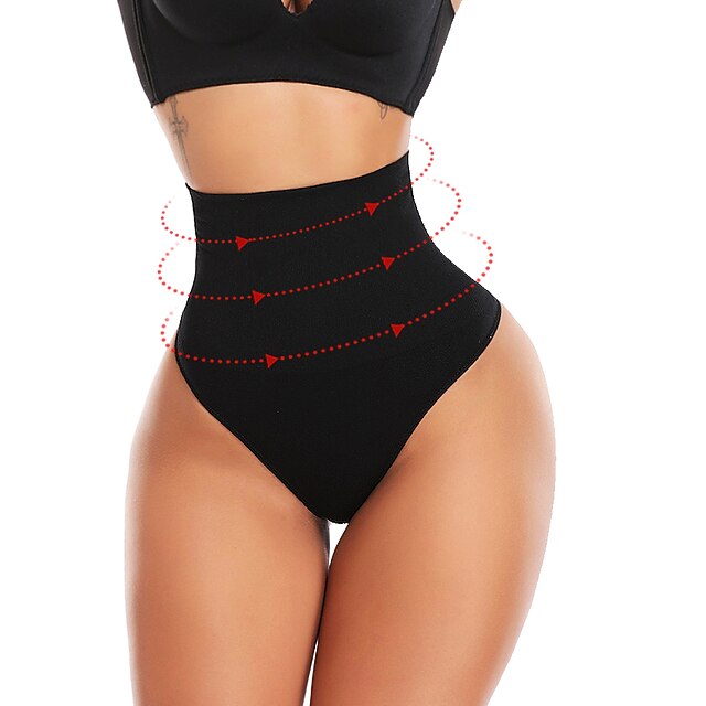 Women's High-Waist Shapewear Tummy Control Panty Waist Trainer Butt Lift Tights Leggings Burgundy Pink Orange Yoga Fitness Gym Workout Sports Activewear4