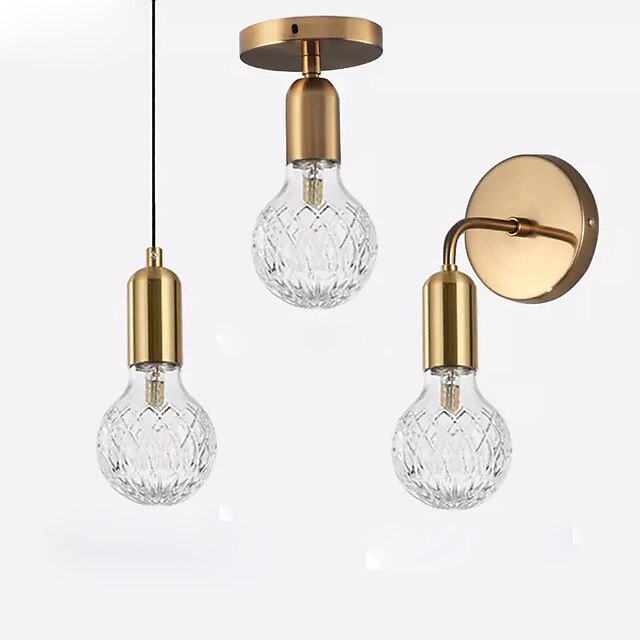 Lights & Lighting Pendant Lights | LED Pendant Light Ceiling Light Wall Light Modern Gold Bedside Light 9cm Geometric Shapes Met